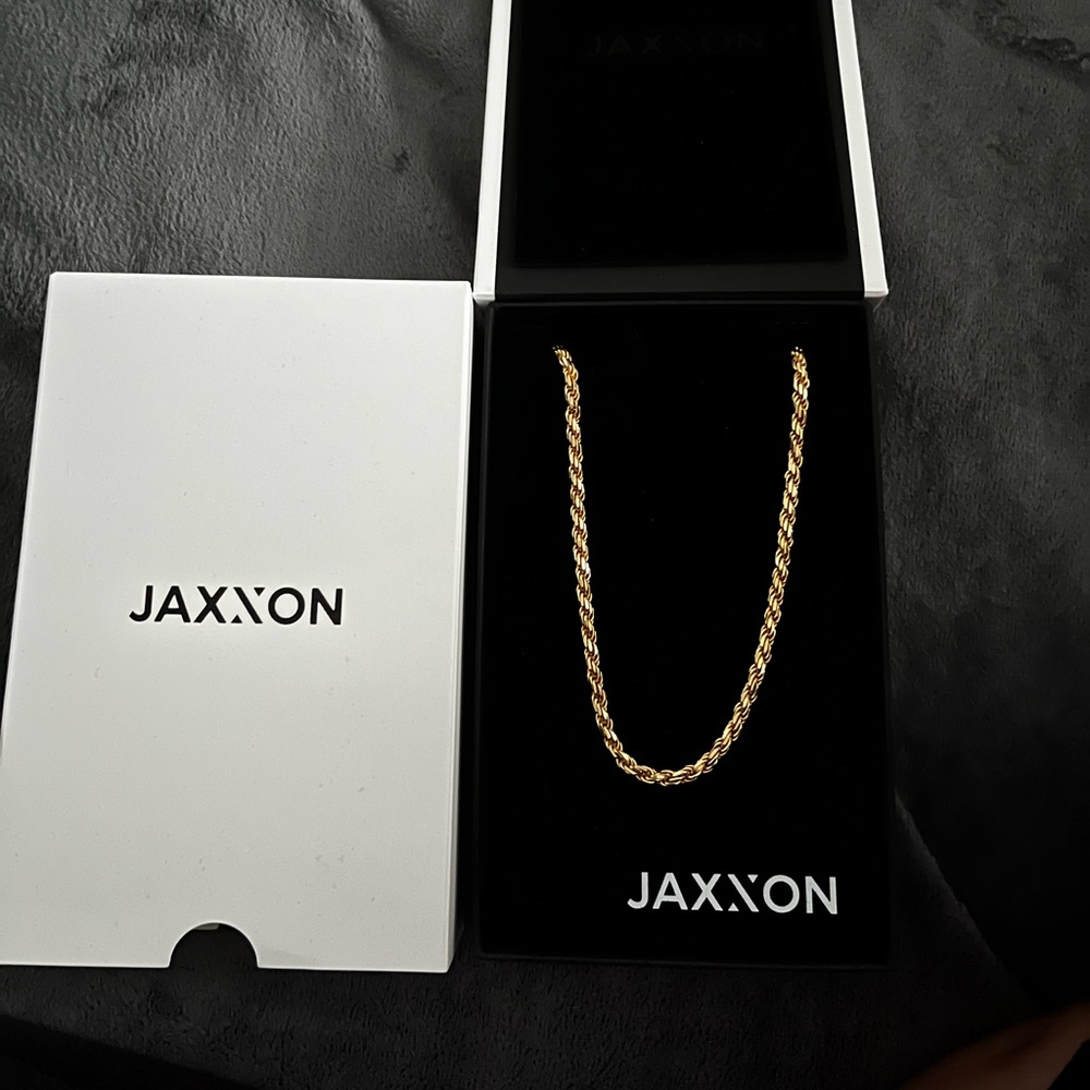 12 in. Italian gold plated(silver) rope necklace
